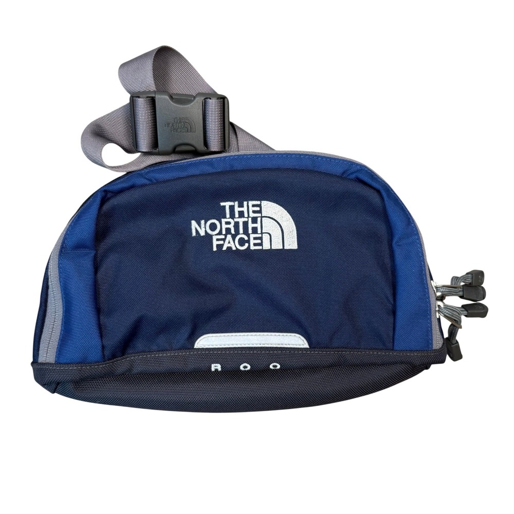 The North Face Roo Navy Blue Lumbar Waist Pack Fanny Bag Hiking Travel Outdoors